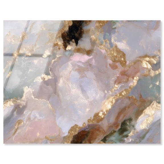 Marbled Luster Acrylic Print Geode Art by Art Remedy, Ready to Hang, 20 x 16