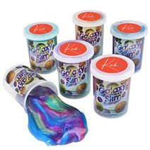 Marbled Slime- Cups - Galaxy Slime - 6 Pack Colorful Sludge Great Toy For Any Child Favor, Gift, Birthday By Kidsco