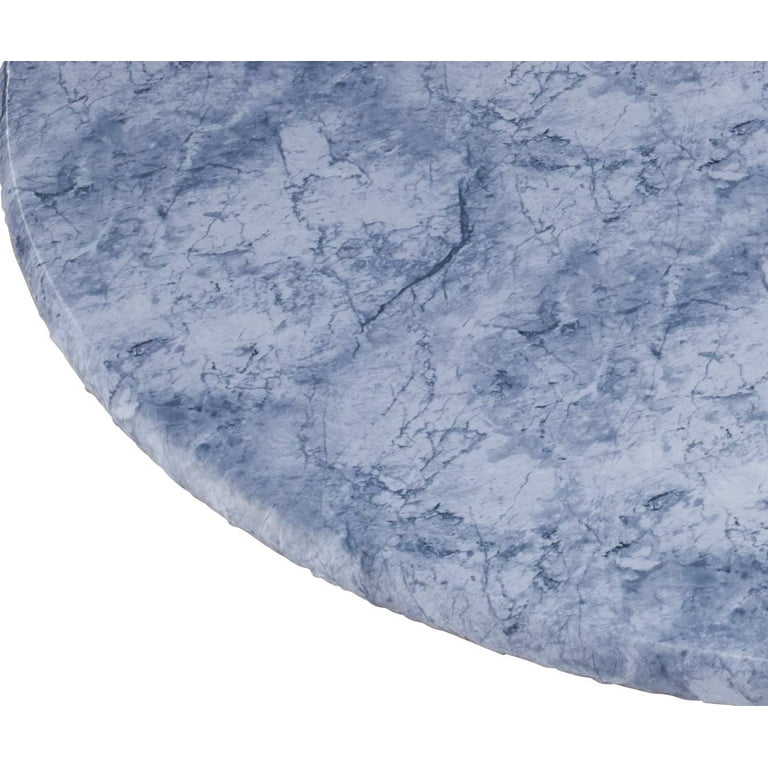 LAMINET - Elite Elastic Edged Print Table Pad - Marble Blue - Small Round - Fits Tables Up to 44 inch Diameter - The Ultimate Protection for Your
