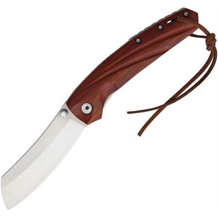 Marbles BF210646 D2 Linerlock Wood Handle Folding Pocket Knife