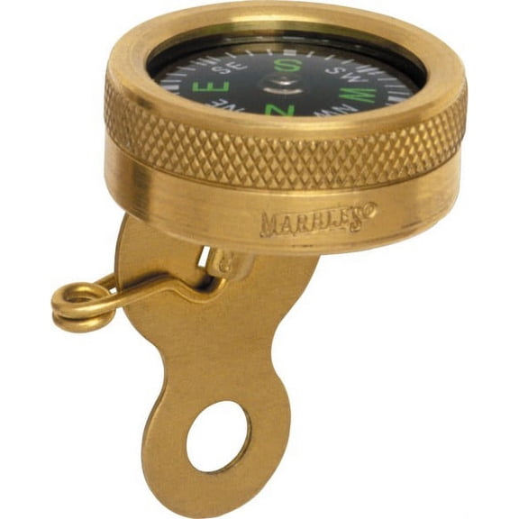 Marbles MR1141 Pin-On Compass Brass Construction 1" Diameter