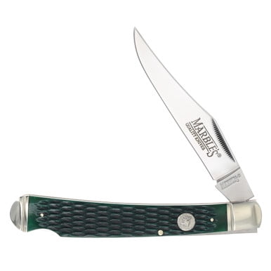 Marbles Marble's 1-Blade Green Jigged Folding Hunter MR632