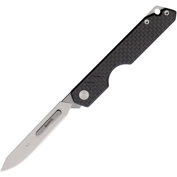 Marbles Marble's Razor Black G10 Over Carbon Fiber Folding Knife MR635