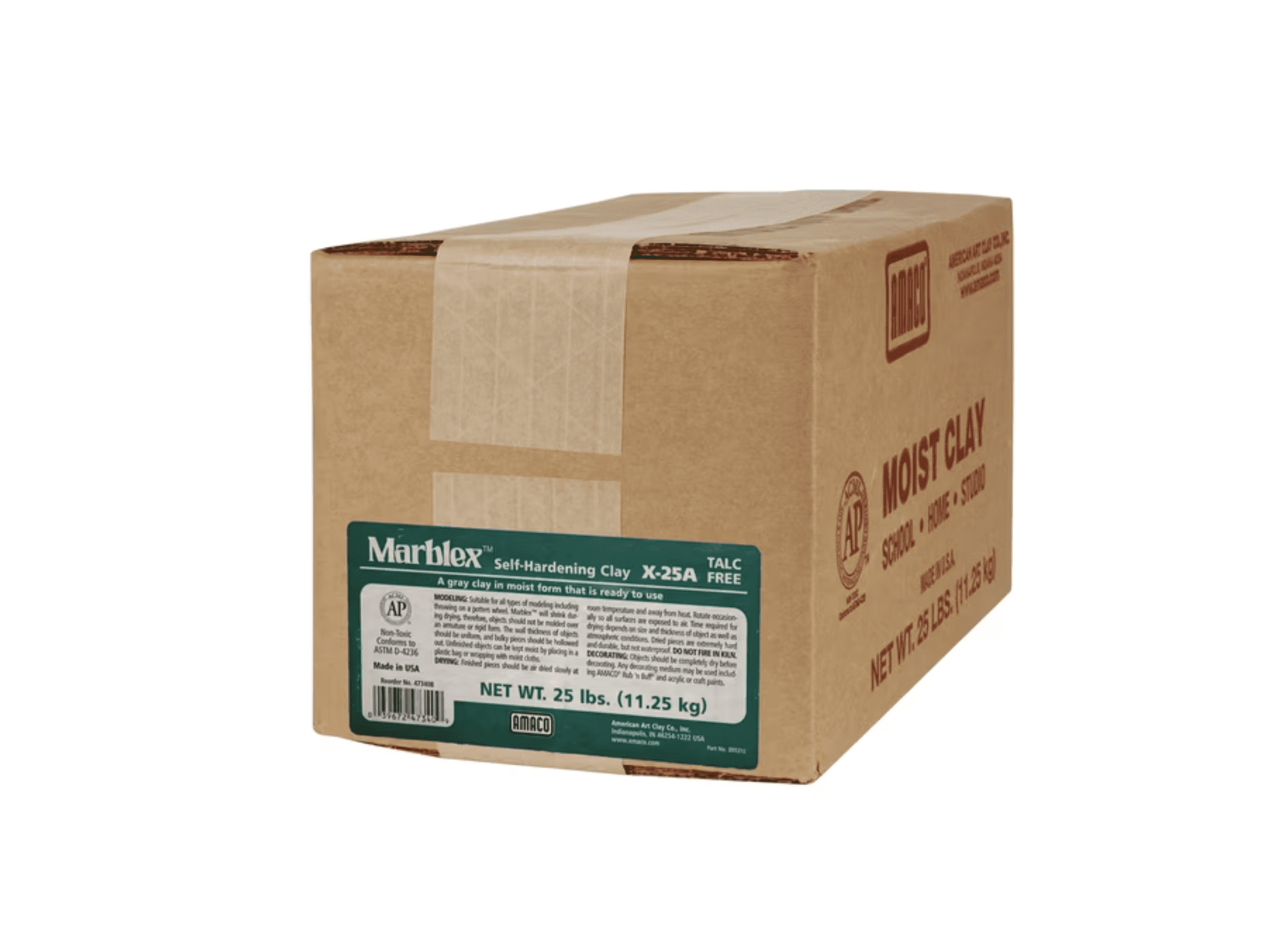 Marblex™ Self-Hardening Clay, Gray, 25 lbs.