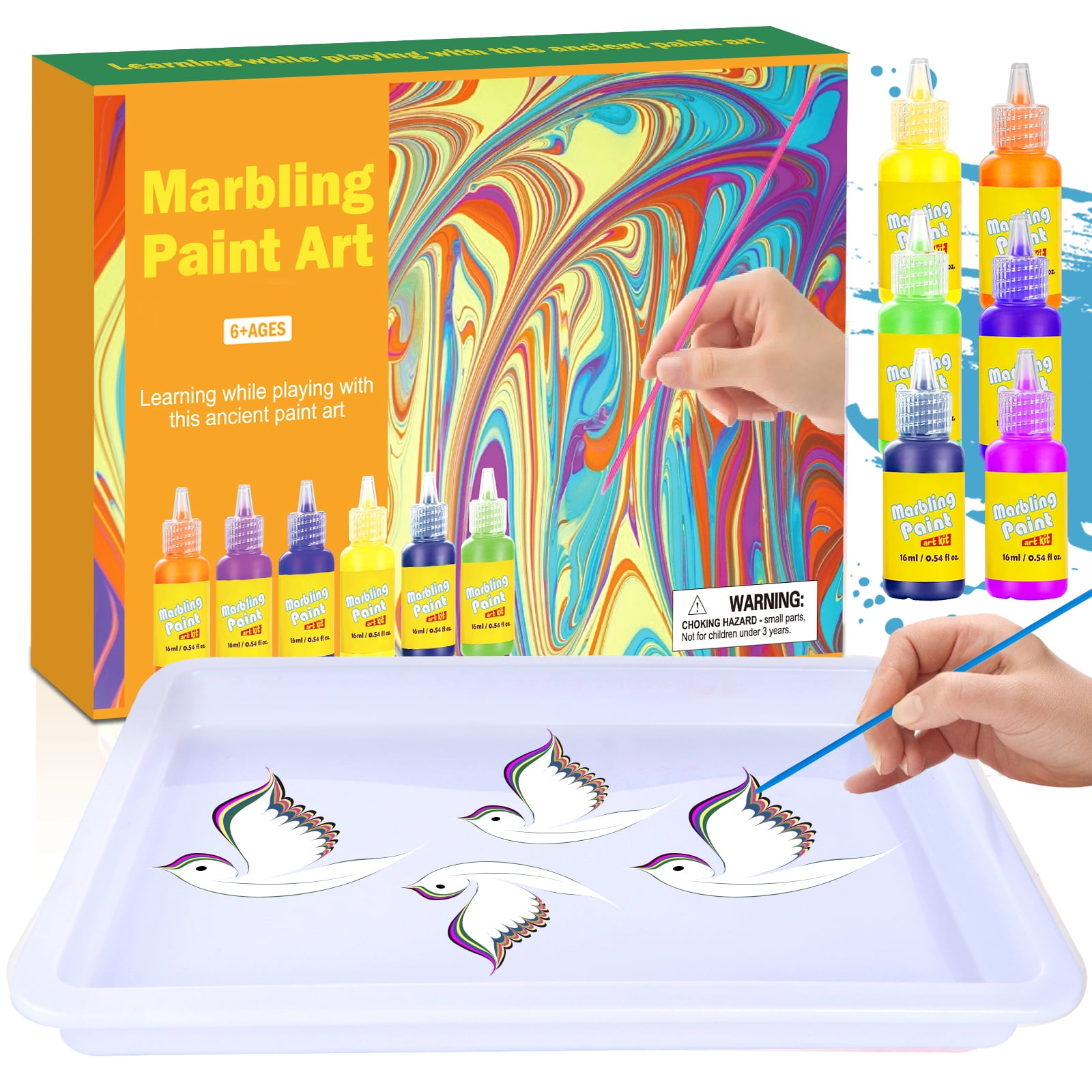 Water Marbling Paint Set Painting On Water Kits For Kids Christmas