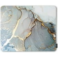 thumbnail image 1 of Marbling Pattern Square Non Slip Rubber Base Mousepad Alcohol Abstract Rose White Paint Mouse Pads for Computers Laptop Office Desk Accessories Mouse pad 9.5x7.9 Inch, Golden, 1 of 5