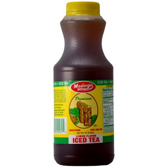 Marburger Farm Dairy Lemon Flavor Iced Tea, 1 Pint, Naturally Caffeinated