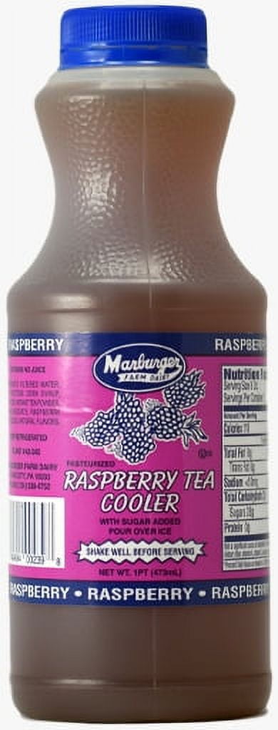 Marburger Farm Dairy  Raspberry Tea Cooler, 1 Plastic Pint, Naturally Caffeinated
