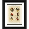 thumbnail image 1 of Marbury, Mary Orvis 12x14 Black Ornate Wood Framed with Double Matting Museum Art Print Titled - Bass Fishing Flies IX from Favorite Flies and Their Histories, 1 of 4