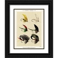thumbnail image 1 of Marbury, Mary Orvis 12x14 Black Ornate Wood Framed with Double Matting Museum Art Print Titled - Bass Fishing Flies VI from Favorite Flies and Their Histories, 1 of 4