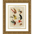 thumbnail image 1 of Marbury, Mary Orvis 15x18 Gold Ornate Wood Framed with Double Matting Museum Art Print Titled - Bass Fishing Flies III from Favorite Flies and Their Histories, 1 of 4
