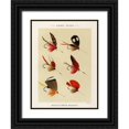 thumbnail image 1 of Marbury, Mary Orvis 25x32 Black Ornate Wood Framed with Double Matting Museum Art Print Titled - Lake Fishing Flies I from Favorite Flies and Their Histories, 1 of 4