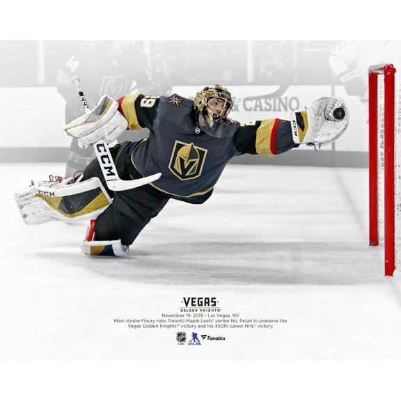 Marc-Andre Fleury Vegas Golden Knights Unsigned Diving Save Vs. Toronto Maple Leafs Photograph