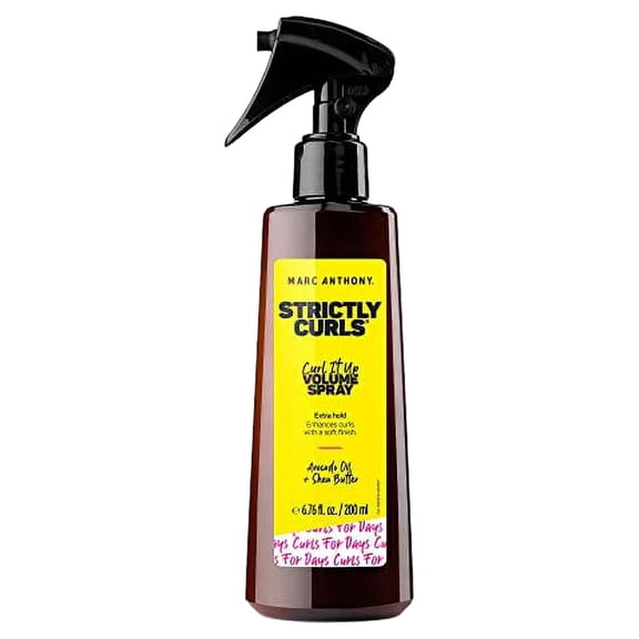 Marc Anthony Curl It Up Volume Boost Spray, Extra Hold, Strictly Curls - Avocado Oil & Shea Butter Enhances Curls with a Soft Finish - Paraben-Free, Sulfate-Free, & Phthalate-Free