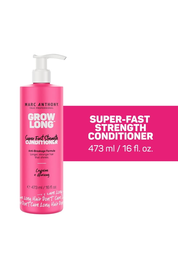 GROW LONG Super Fast Strength Conditioner with Caffeine & Ginseng, 16 fl oz (Pump)
