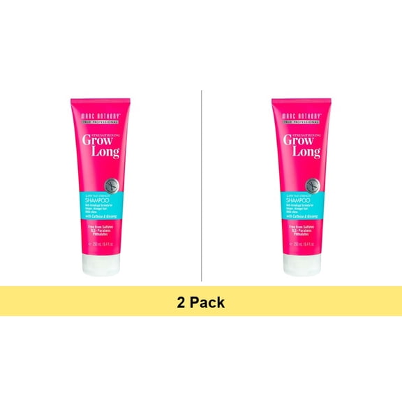 Marc Anthony Grow Long Super Fast Strength Shampoo with Caffeine & Ginseng, 8.4 fl oz - 2 Pack