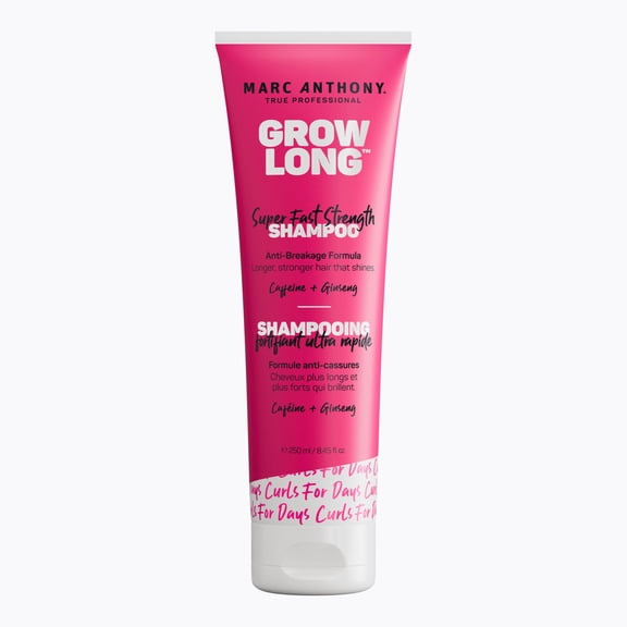 Marc Anthony Grow Long Super Fast Strength Shampoo with Caffeine & Ginseng, 8.4 fl oz - 3 Pack