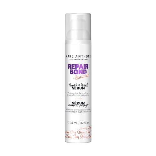 Marc Anthony Hair Serum for Frizzy & Damaged Hair, Repair Bond + Rescuplex Strength & Protect Serum - 3.2 fl oz