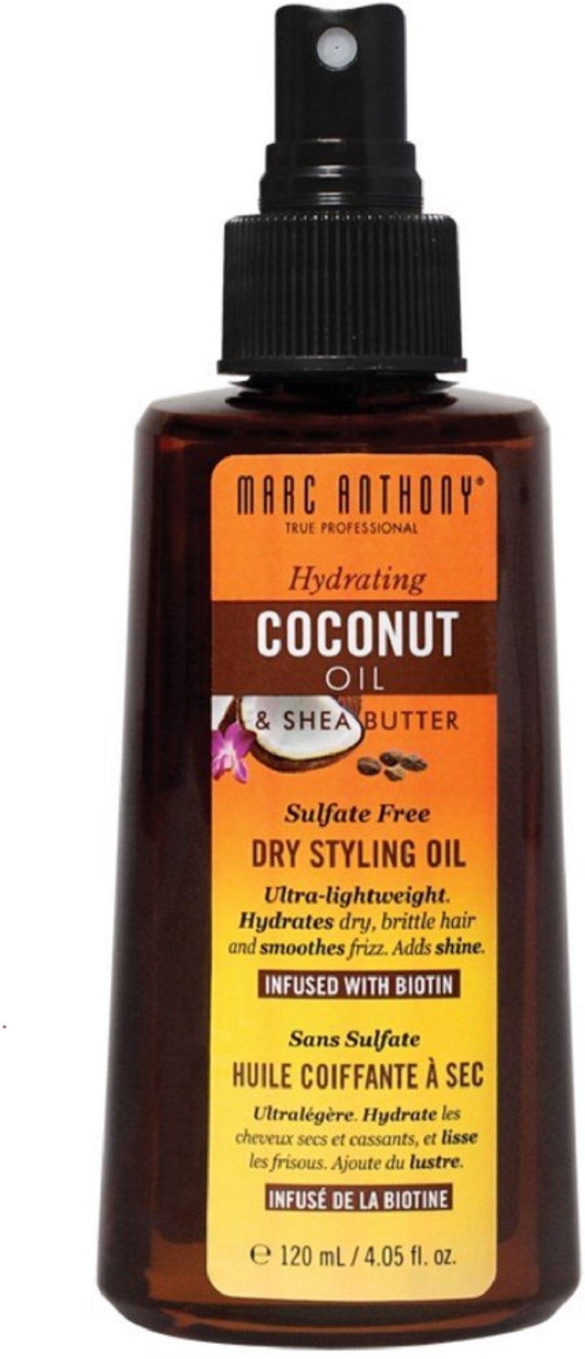 Marc Anthony Hydrating Coconut Oil & Shea Butter Dry Styling Oil 4.05 oz (Pack of 6)