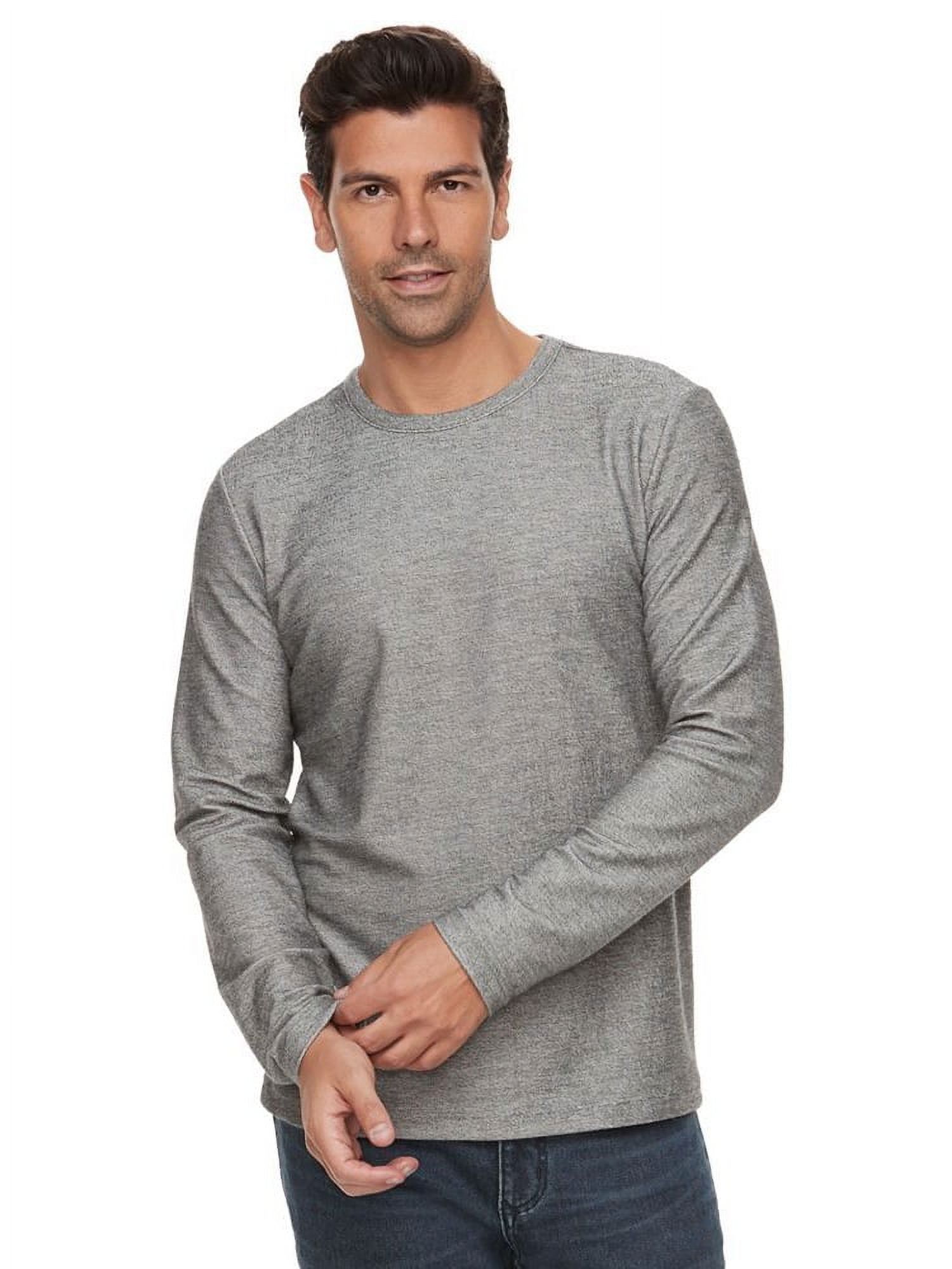 Marc Anthony Men's Long Sleeve Slim Fit French Terry Crew (X-Large, Black  Tie) - Walmart.com