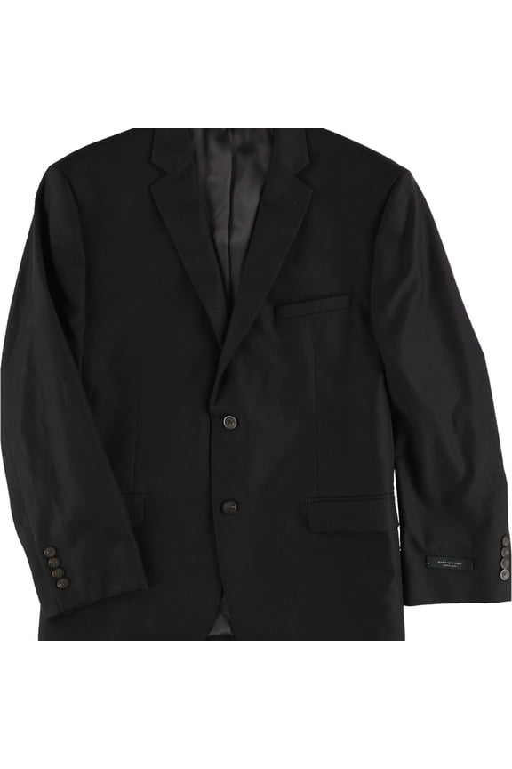 Mens Classic-Fit Two Button Blazer Jacket, Black, 42 Long