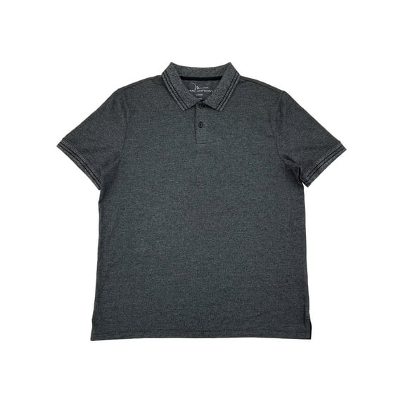 Marc Anthony Mens Gray Regular Fit Short Sleeve Double Tipped Polo Shirt