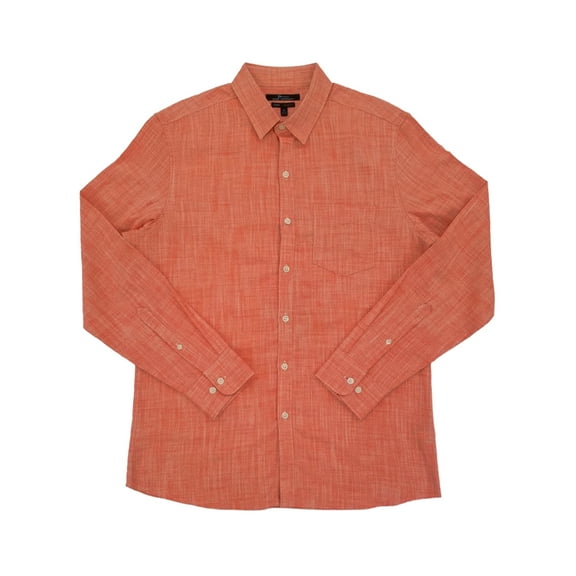 Marc Anthony Mens Orange Hex Luxury Slim Fit Long Sleeve Button-Down Shirt XXL