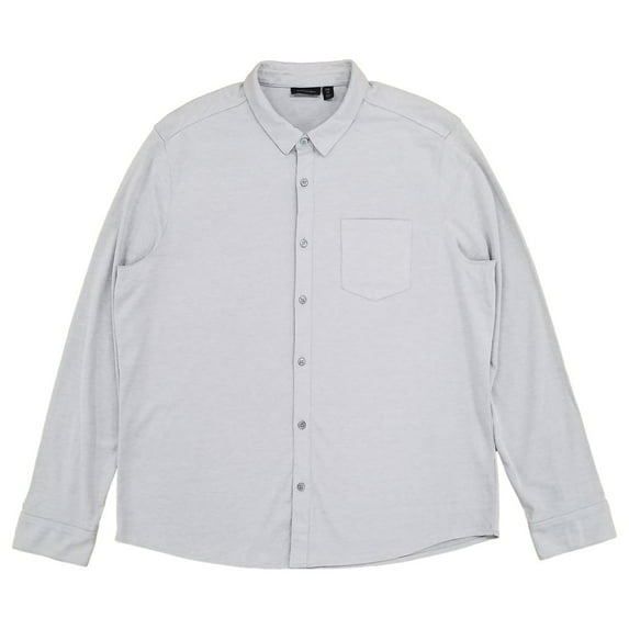 Marc Anthony Mens Silver Gray Pima Cotton Slim Fit Long Sleeve Shirt XX-Large