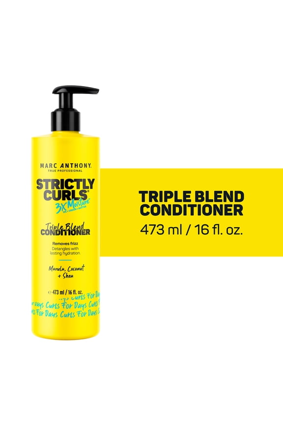 STRICTLY CURLS 3x Moisture Triple Blend Conditioner, 16 fl oz (Pump)