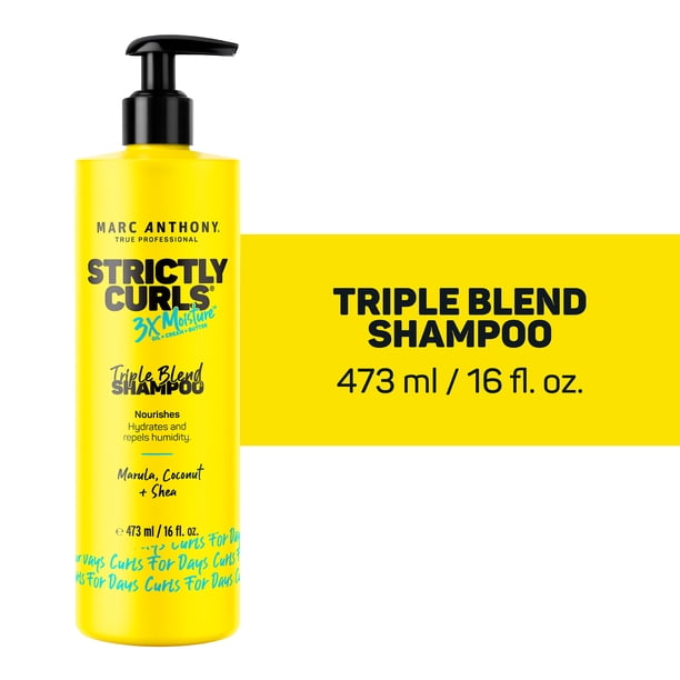 Marc Anthony STRICTLY CURLS 3x Moisture Triple Blend Shampoo, 16