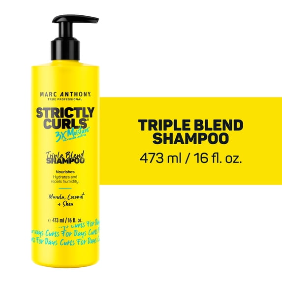 Marc Anthony Strictly Curls 3x Moisture Triple Blend Shampoo, 16 oz
