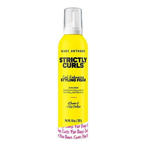 Marc Anthony Strictly Curls Curl Enhancing Styling Foam, 10 Ounce Foaming Canister, Curl Enhancing Styling Foam (Packaging May Vary)