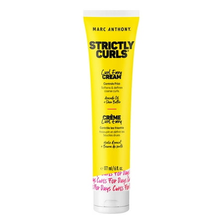 Marc Anthony Strictly Curls Frizz Control Cream with Shea Butter & Avocado Oil, 6 fl oz