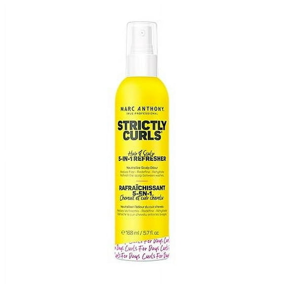 Marc Anthony Strictly Curls Hairspray For Curly Hair, 5-In-1 Refresher - Nourishing Formula For Moisturized, Refreshed & Healthy Scalp & Hair From Root To Tip - 5.7 fl oz