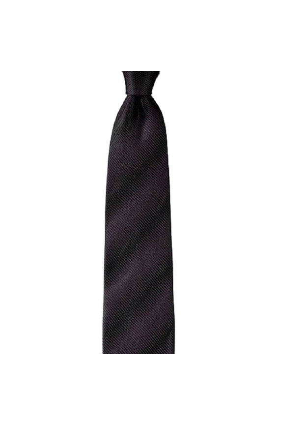 Tapered Repp-Striped Tie (Purple/Black)