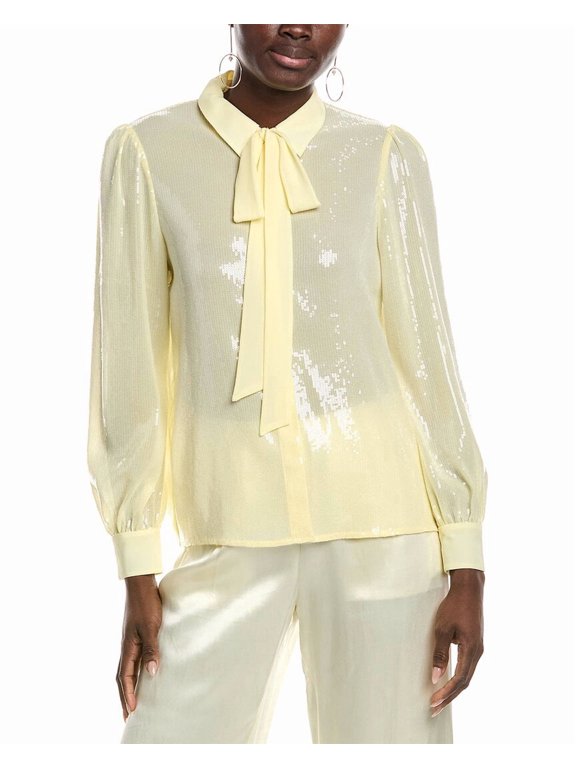 womens Blouse, N1, Yellow