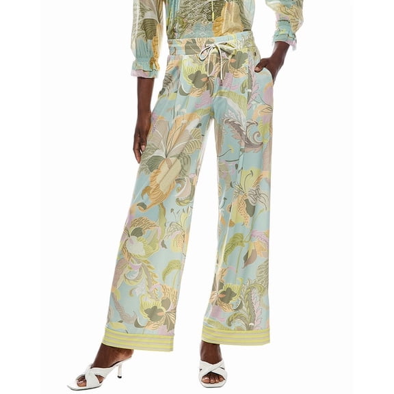 Marc Cain womens Printed Pant, N5, Green