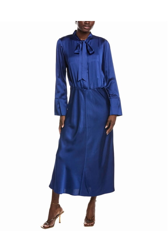 womens  Solid Maxi Dress, N6, Blue