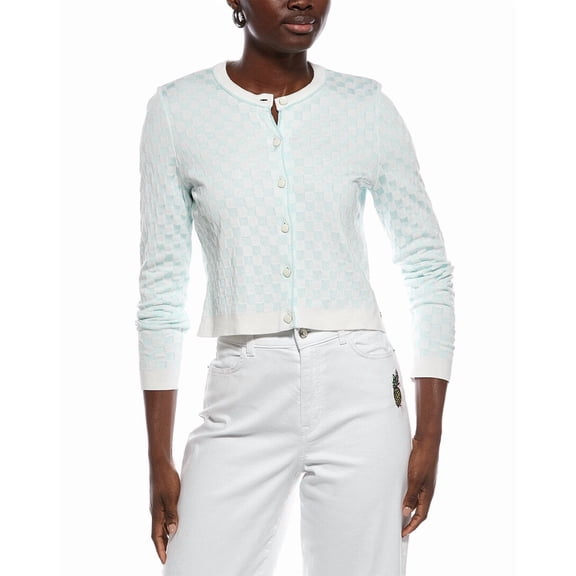 Marc Cain womens Textured Cardigan, N2, Green