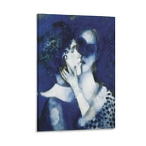 Marc Chagall Art Prints《Blue Lovers》Classic Vintage Canvas Wall Art Poster Canvas Wall Art Prints Poster Gifts Photo Picture Painting Posters Room Decor Home Decorative 24x36inch(60x90cm)