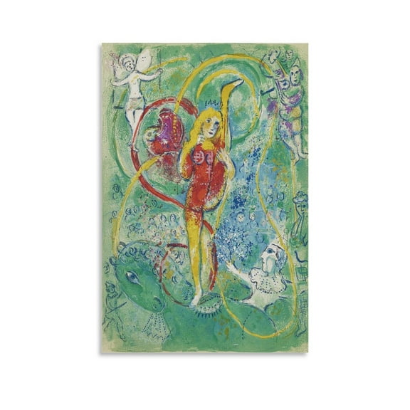 Marc Chagall Art Prints《Circus》Classic Vintage Canvas Wall Art Poster Wall Art Picture Painting Poster Canvas Print Posters Artworks Bedroom Living Room Decor 16x24inch(40x60cm)