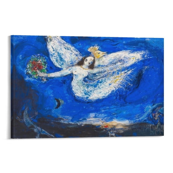 Marc Chagall Art Prints《The Firebird》Classic Vintage Canvas Wall Art Poster Artworks Canvas Poster Room Aesthetic Wall Art Prints Home Modern Decor Gifts 16x24inch(40x60cm)