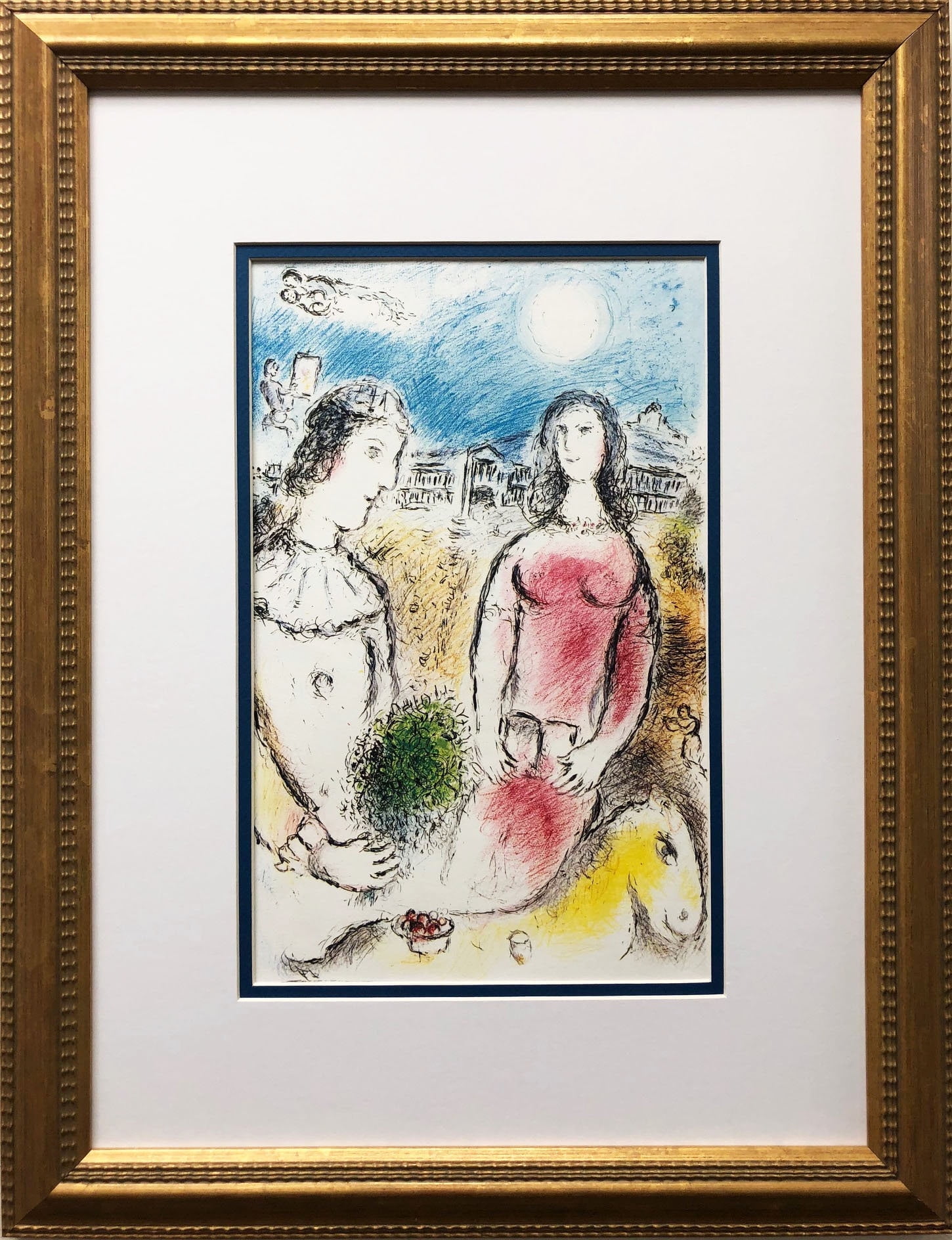 Marc Chagall "Le Couple Au Crepuscule" Newly CUSTOM FRAMED Generic ...