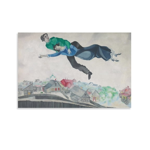 Marc Chagall Sogno D Amore Art Prints Poster Poster Decorative Painting Canvas Wall Art Living Room Posters Bedroom Painting 08x12inch(20x30cm)