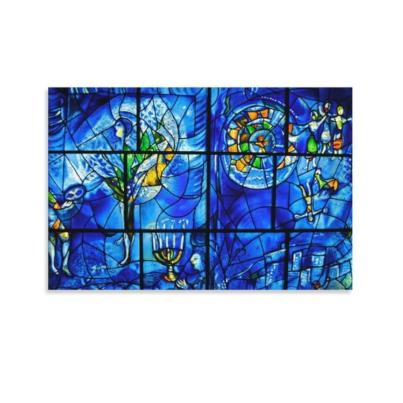 Marc Chagall The American Window Art Poster Canvas Poster Wall Art Picture Prints Hanging Photo Gift Decor Home Posters Artworks 12x18inch(30x45cm)