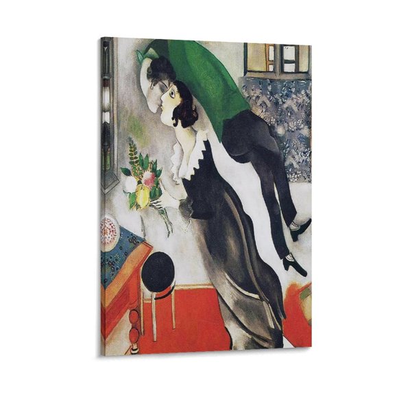 Marc Chagall The Birthday Art Poster Art Poster Canvas Painting Decor Wall Print Photo Gifts Home Modern Decorative Posters 12x18inch(30x45cm)