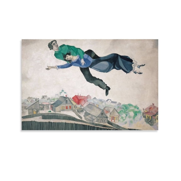 Marc Chagall The Town Art Poster Art Poster Canvas Painting Decor Wall Print Photo Gifts Home Modern Decorative Posters 20x30inch(50x75cm)