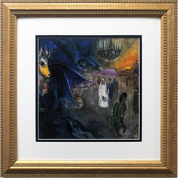Marc Chagall "The Wedding Candles" New CUSTOM FRAMED Art Rare Poster Generic