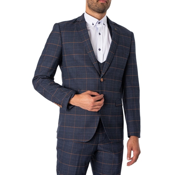 Marc Darcy Jenson Check Blazer, Blue