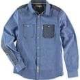 thumbnail image 1 of Marc Ecko Mens Utility Ox Ls Button Up Shirt, Blue, Small, 1 of 1